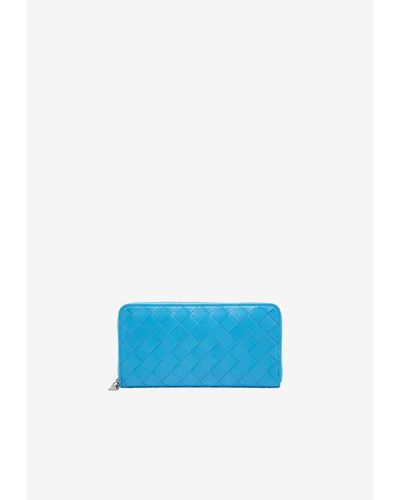 Bottega Veneta Zip-Around Wallet - Blue