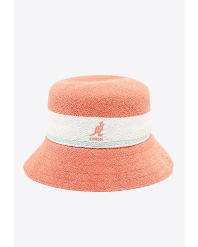 Kangol Bermuda Stripe Bucket Hat - Pink
