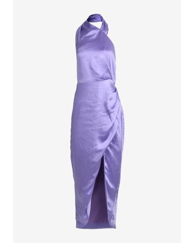 Elliatt Trinket Halterneck Maxi Dress - Purple