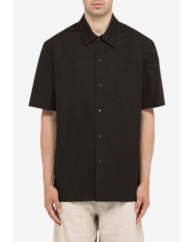 Jil Sander Buttoned Short-Sleeved Shirt - Black