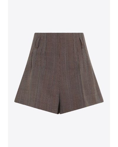 Prada High-Waist Shorts - Brown