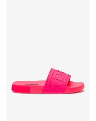 Dolce & Gabbana Saint Barth Slides - Pink