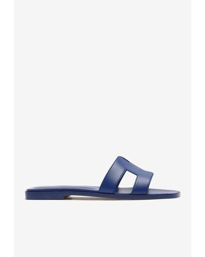 Hermès Oran H Cut-Out Sandals - Blue