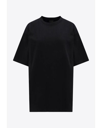 Balenciaga Studded Logo Crewneck T-Shirt - Black