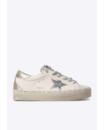 Golden Goose Hi Star Leather Low-Top Sneakers - White