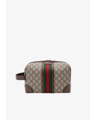 Gucci Savoy Toiletry Pouch Bag - Brown