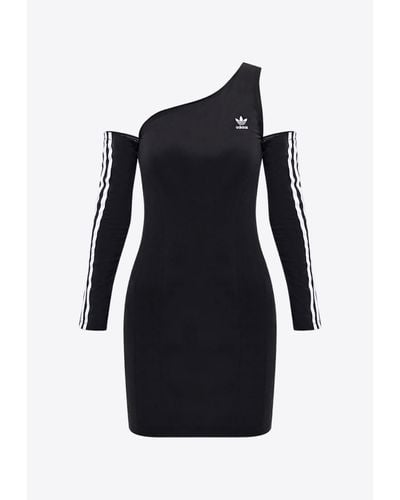 adidas Originals Trefoil One-Shoulder Mini Dress - Black