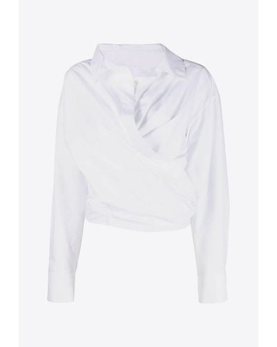 Alexander Wang Long-Sleeved Wrap Shirt - White