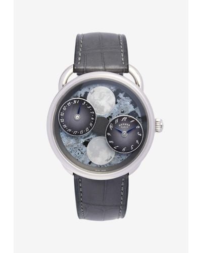 Hermès Arceau L'Heure De La Lune 43Mm Watch - Gray