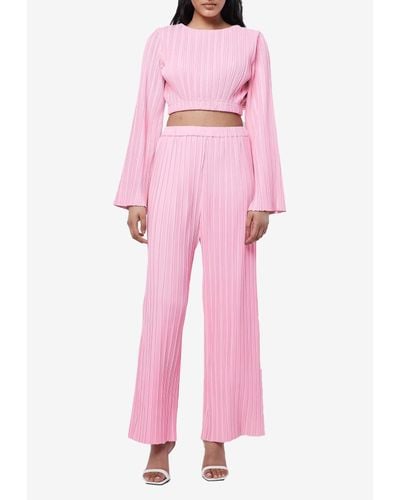 Mossman The Low Rider Pleated Pants - Pink