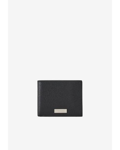 Ferragamo Logo Bi-Fold Leather Wallet - White
