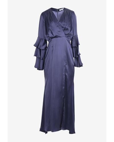 Elliatt Camari Maxi Silk Dress - Blue