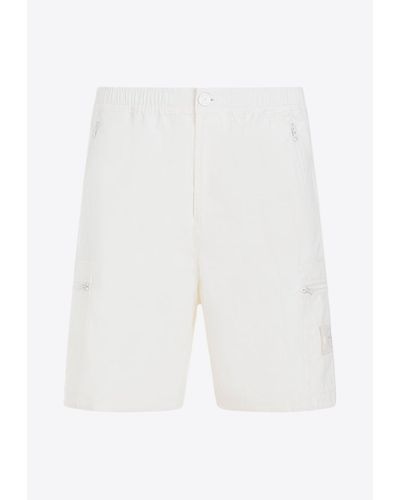 Stone Island Ghost Cargo Shorts - White