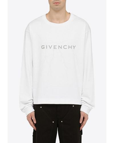 Givenchy Logo-Printed Crewneck Sweatshirt - White