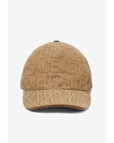 Versace All-Over Logo Baseball Cap - Natural