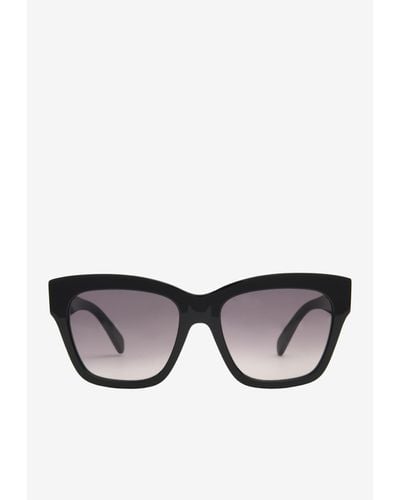 Celine Logo Square Sunglasses - Black