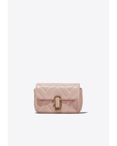 Marc Jacobs The Mini Quilted J Marc Crossbody Bag - Pink