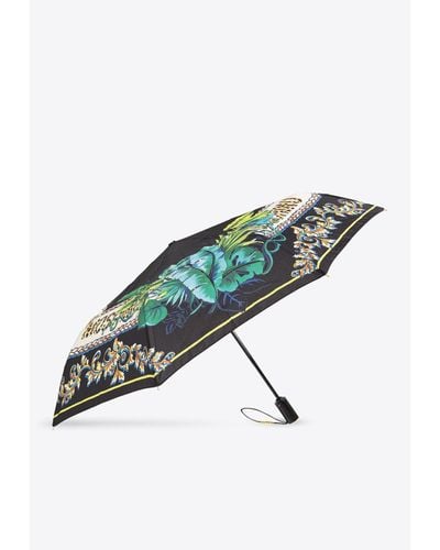 Moschino Graphic Print Foldable Umbrella - Multicolour