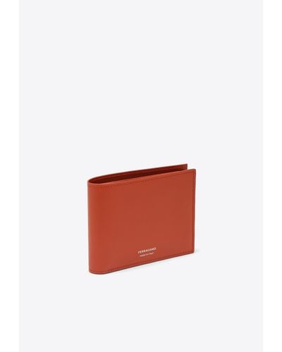 Ferragamo Classic Calf Leather Bi-Fold Wallet - White