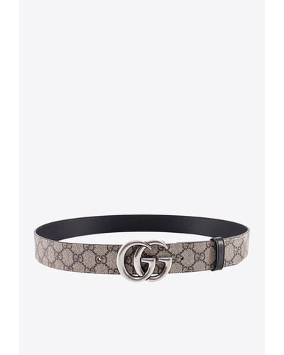 Gucci Gg Marmont Reversible Belt - White