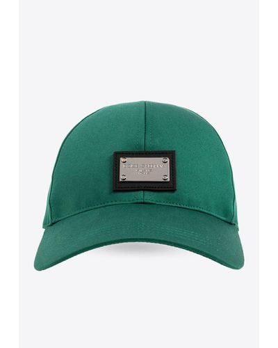 Dolce & Gabbana Logo Plaque Baseball Cap - Green