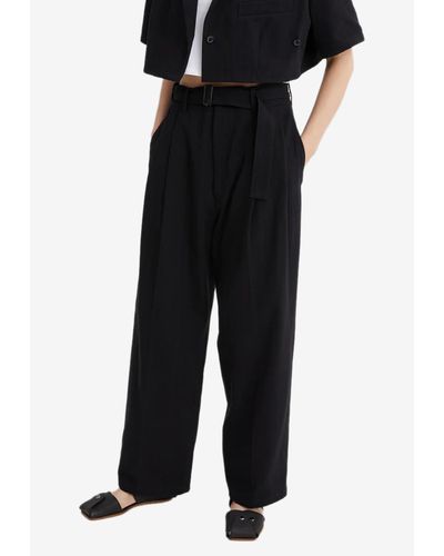 Rito Structure Straight-Leg Pants With Belt - Black