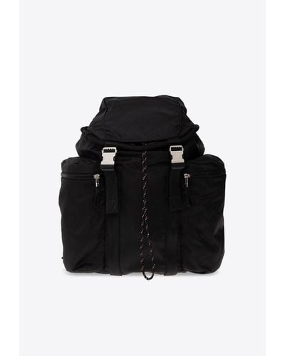 Bottega Veneta Alto Buckled Jacquard Backpack - Black