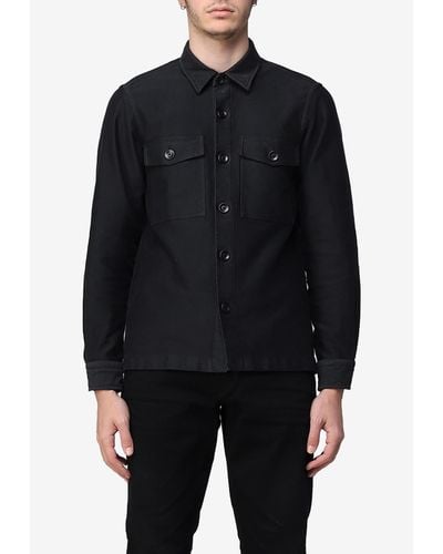 Tom Ford Buttoned Cotton Shirt - Black