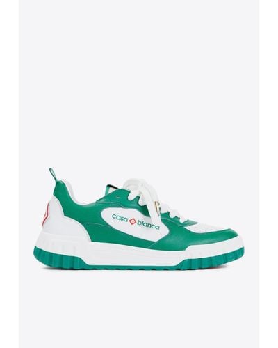 Casablancabrand Tennis Court Low-Top Trainers - Green