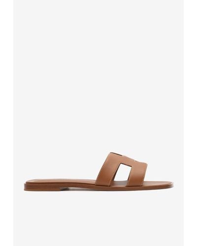 Hermès Oran H Cut-Out Sandals - White