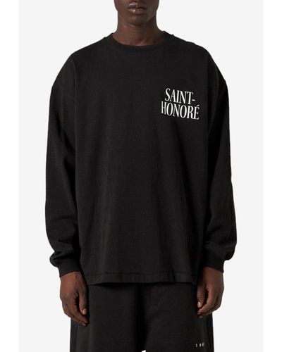 1989 STUDIO Saint-Honoré Printed Sweatshirt - Black