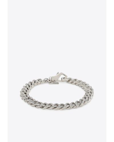 Emanuele Bicocchi Crystal-Embellished Chain Bracelet - White