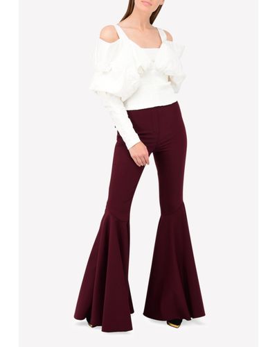 Ellery Jacuzzi Classic Full Flare Pants - Red