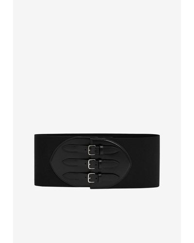 Alaïa Corset Belt In Calf Leather - Black