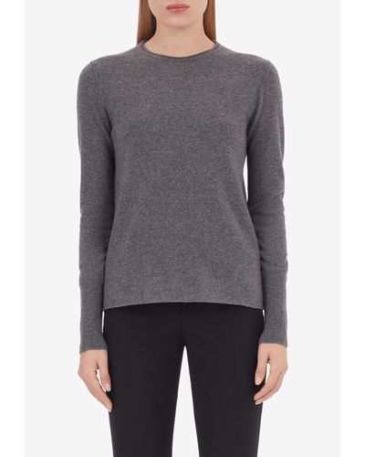 Ferragamo Basic Cashmere Sweater - Gray