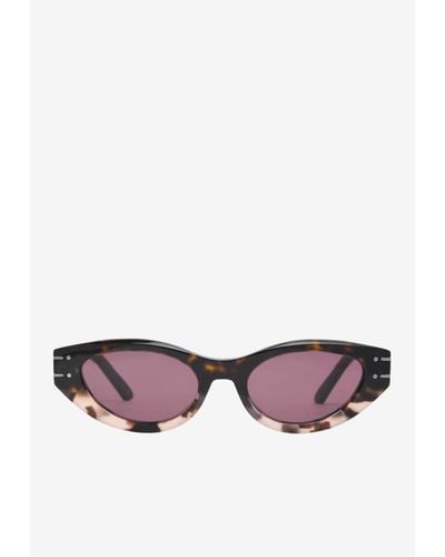 Dior Signature Oval-Shaped Sunglasses - Purple