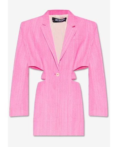 Jacquemus Bari Mini Blazer Dress - Pink