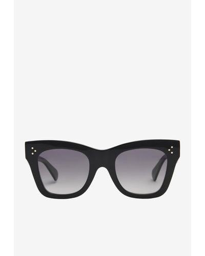 Celine Square Acetate Sunglasses - Black