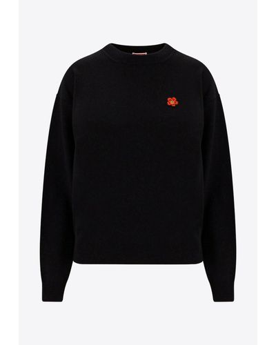 KENZO Boke Flower Crewneck Sweater - Black