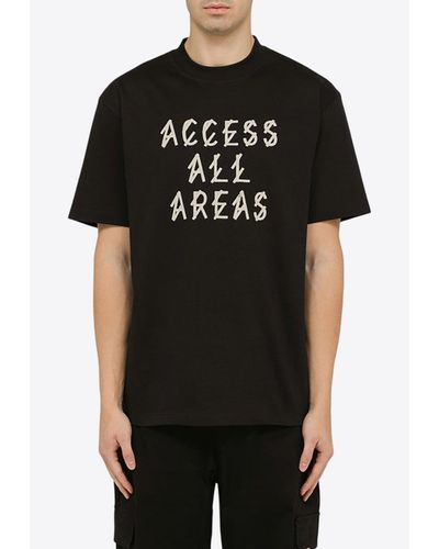 44 Label Group Aaa Print Crewneck T-Shirt - Black