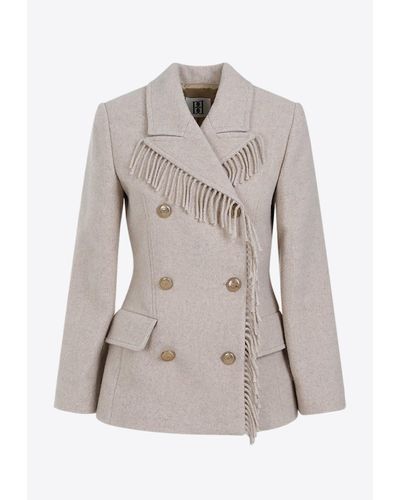 By Malene Birger Iggie Double-breasted Blazer - Natural