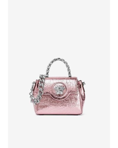 Versace Small Medusa Top Handle Bag - Pink