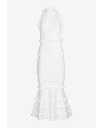Elliatt Theatrical Sleeveless Maxi Dress - White