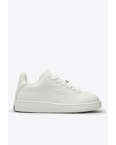 Burberry Edk-Debossed Low-Top Sneakers - White