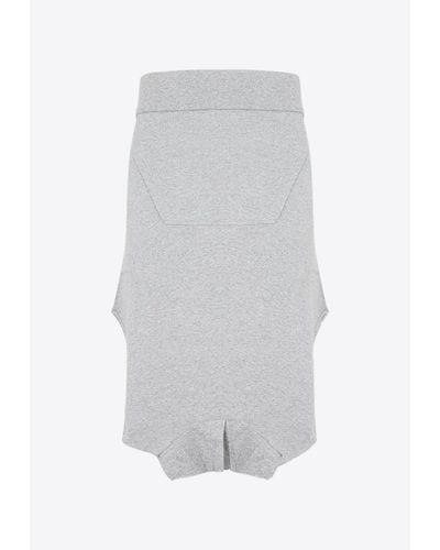 Givenchy Deconstructed Hoodie-Style Skirt - White