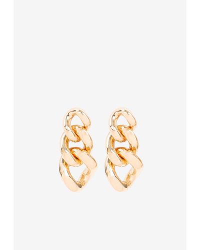Jil Sander Chain Drop Earrings - White