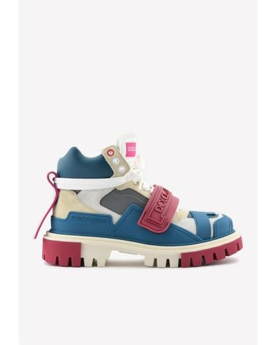 Dolce & Gabbana High-top Panelled Trekking Sneakers - Multicolour