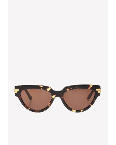 Bottega Veneta Cat-Eye Tortoiseshell Sunglasses - Natural