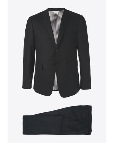 Thom Browne Single-Breasted 120S Wool Suit - Black