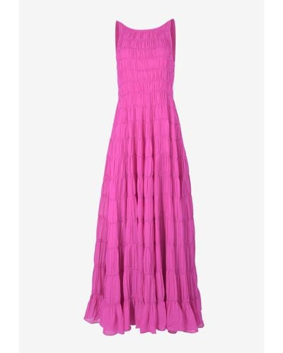 Aje. Rosewood Ruched Maxi Dress - Pink